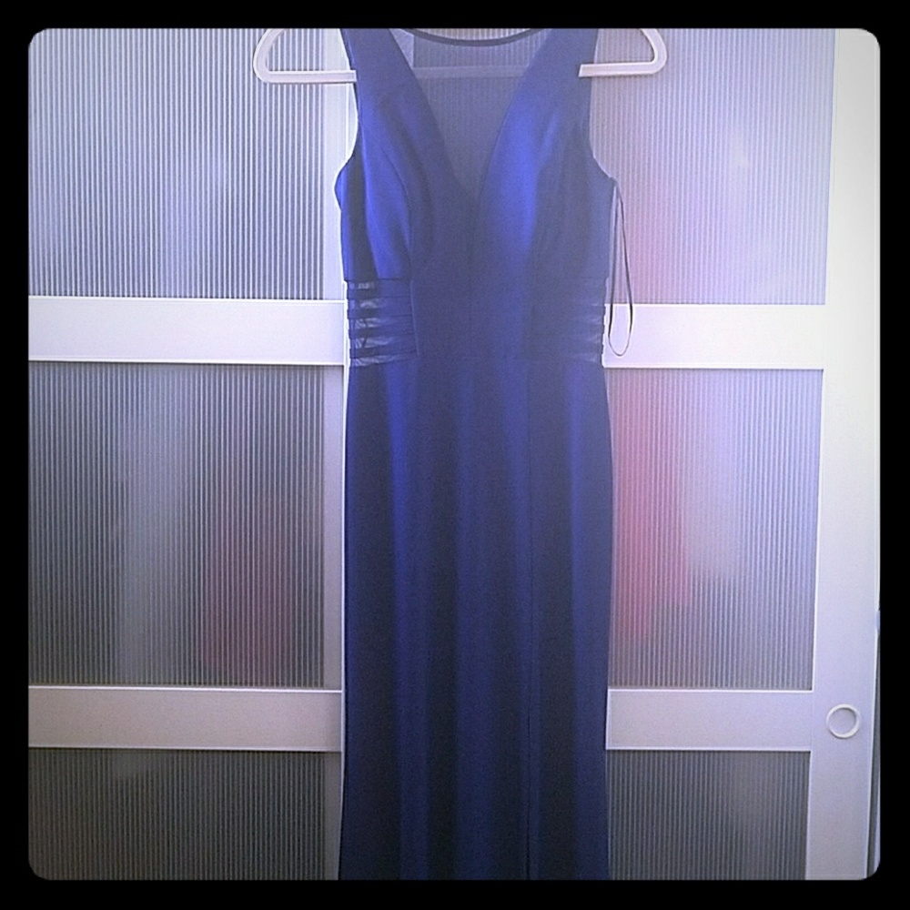 Navy long dress